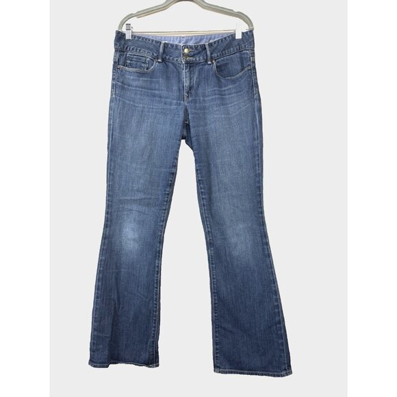 GAP Denim - Y2K Gap Perfect Boot Bootcut 2 button Jeans 10R Medium Wash Classic Denim Worn
